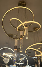 Modern 3-Ring Crystal LED Chandelier