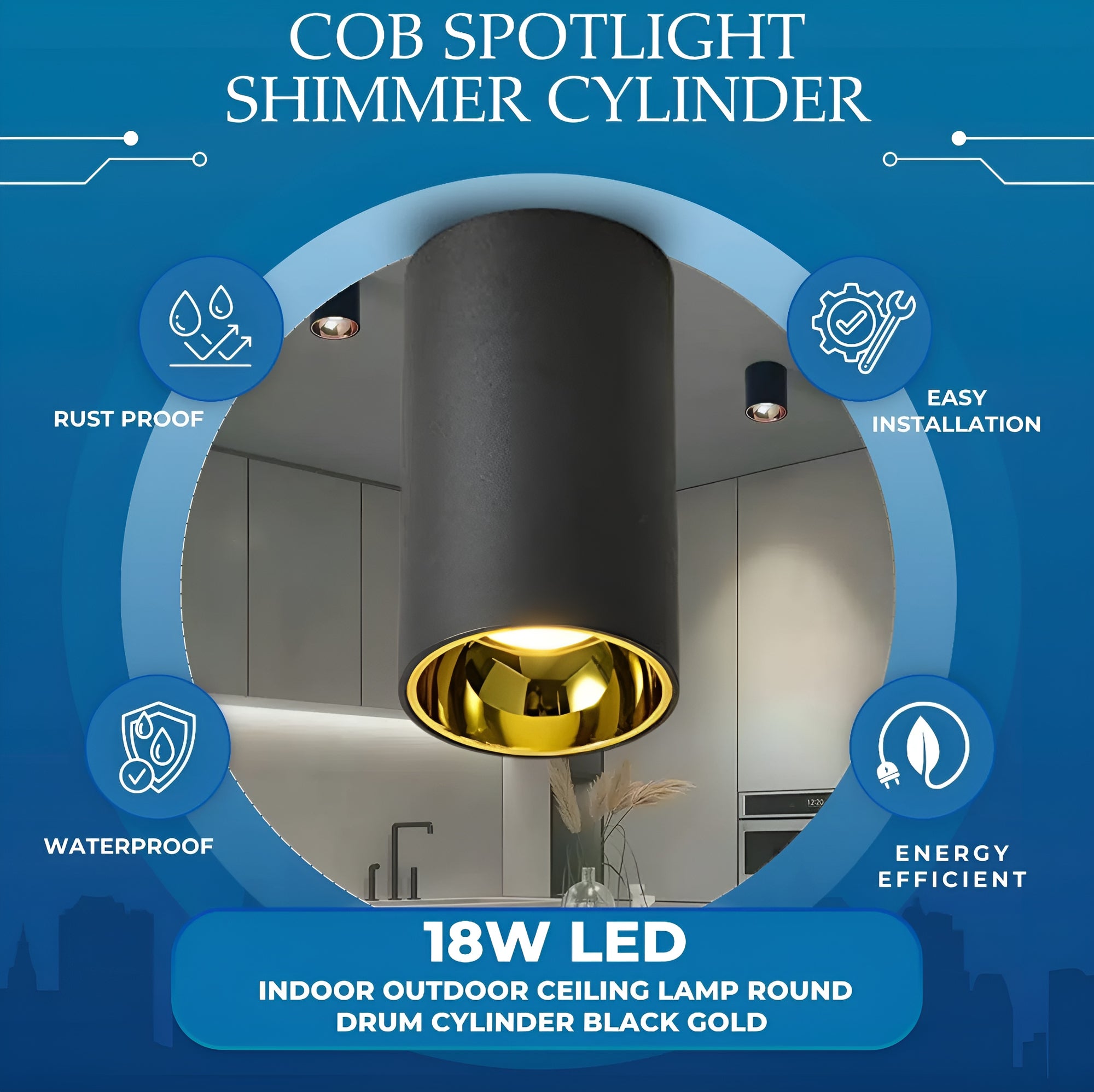 Cylinder Ceiling Light 12W / 18W