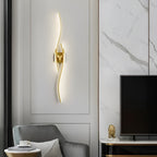 Modern Gold LED Wave Wall Light