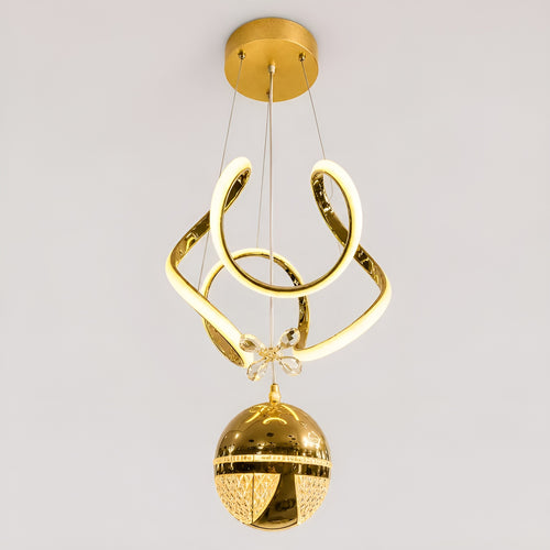 Luxe Orbit Crystal LED Pendant Chandelier