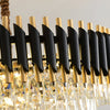 Luxury Black & Gold Crystal Chandelier