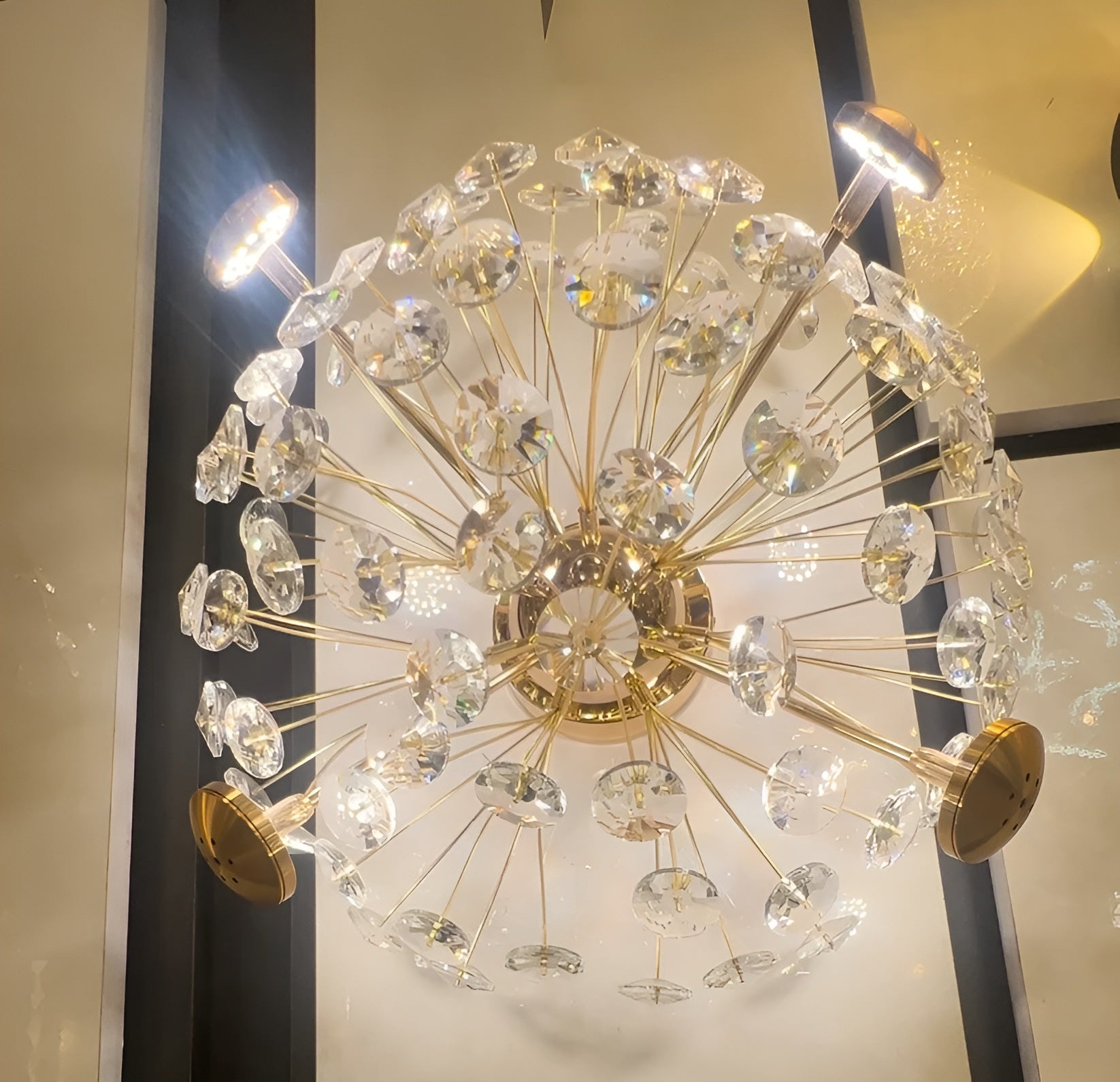 Luxury Crystal Bloom Gold Chandelier