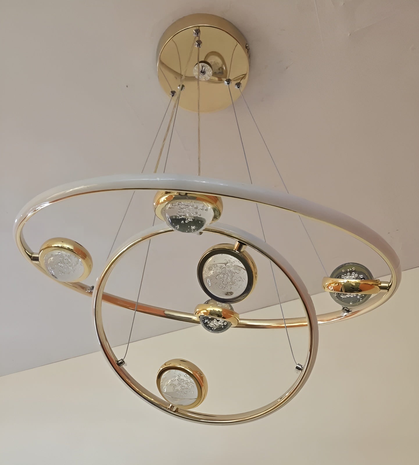 Modern Double Ring LED Chandelier