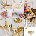 Modern Gold LED Pendant Chandelier