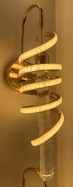 Luxury Spiral Crystal Glass LED Wall Light