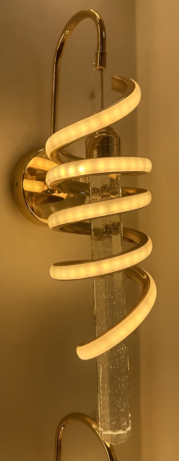 Luxury Spiral Crystal Glass LED Wall Light