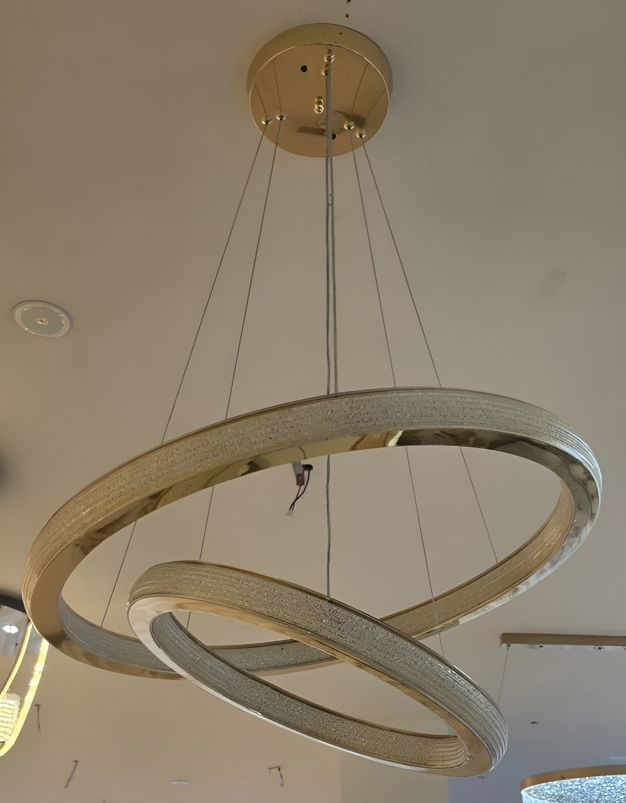 Luxury Crystal Halo Pendant Light