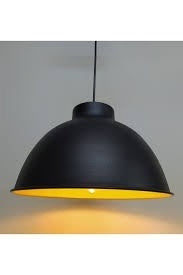 Modern Black Dome Pendant Light