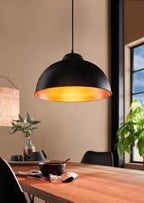 Modern Black Dome Pendant Light