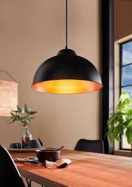 Modern Black Dome Pendant Light